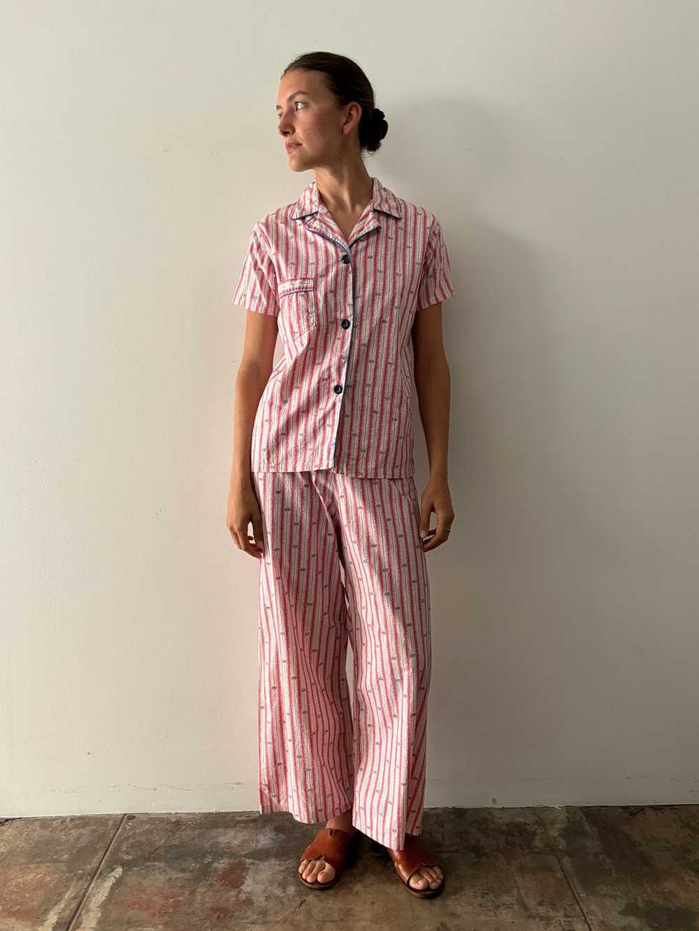 50s Pink Pajama Set - image 1