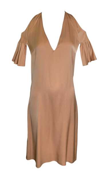 Chloé Caramel Peek-a-Boo Shoulder Flutter Sleeve D