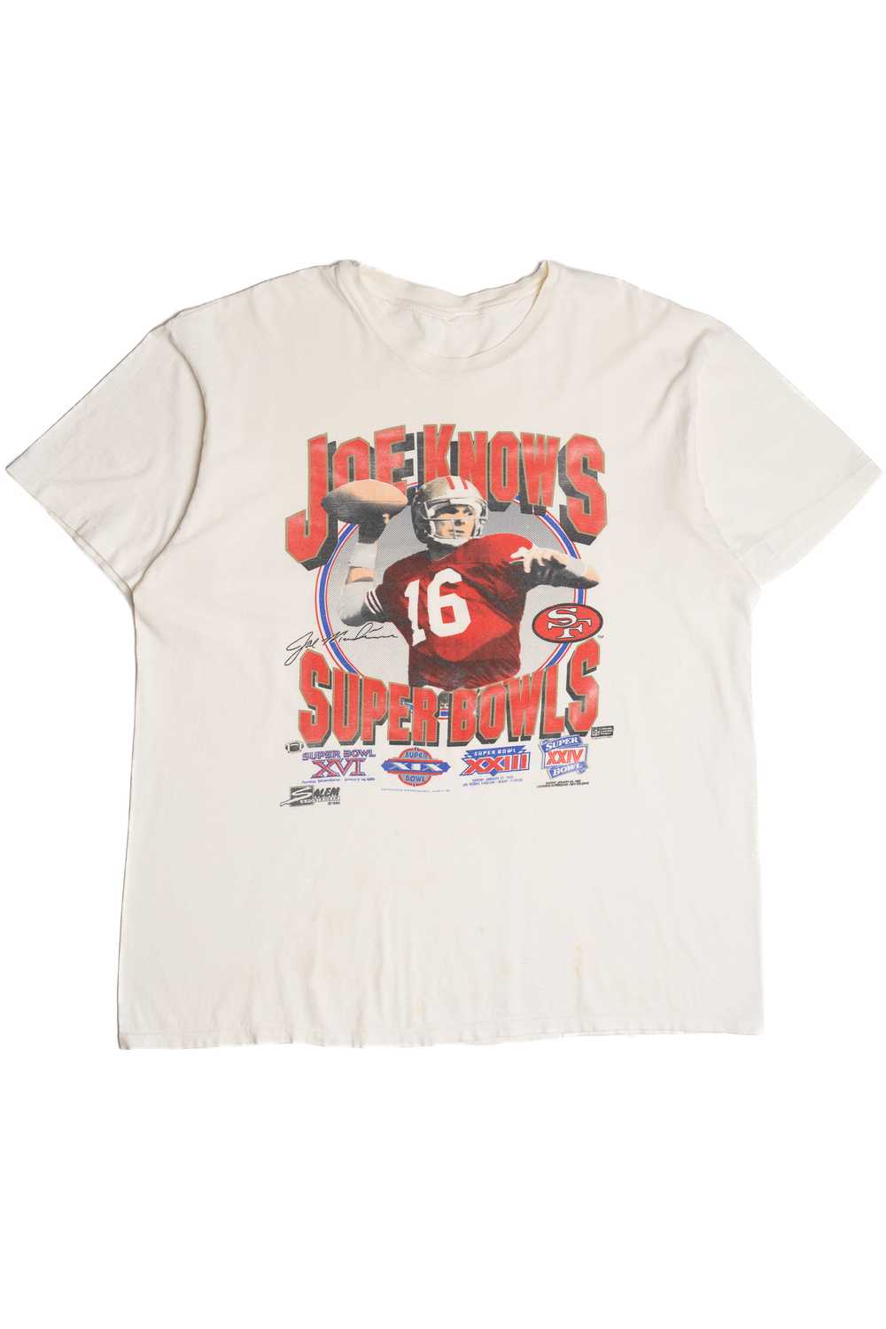 Vintage Joe Montana "Joe Knows Super Bowls" SF 49… - image 1