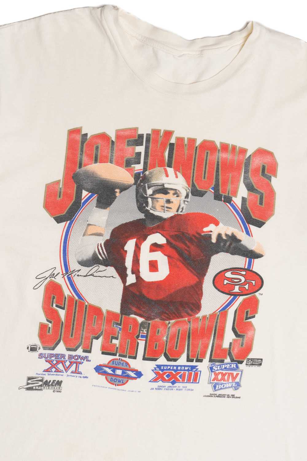 Vintage Joe Montana "Joe Knows Super Bowls" SF 49… - image 2