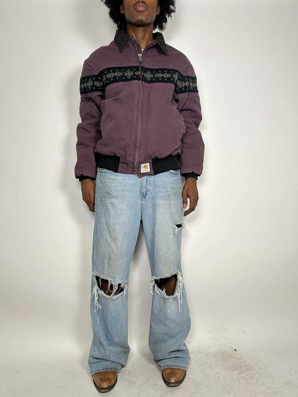 Carhartt × Streetwear × Vintage Plum Carhartt Azt… - image 3