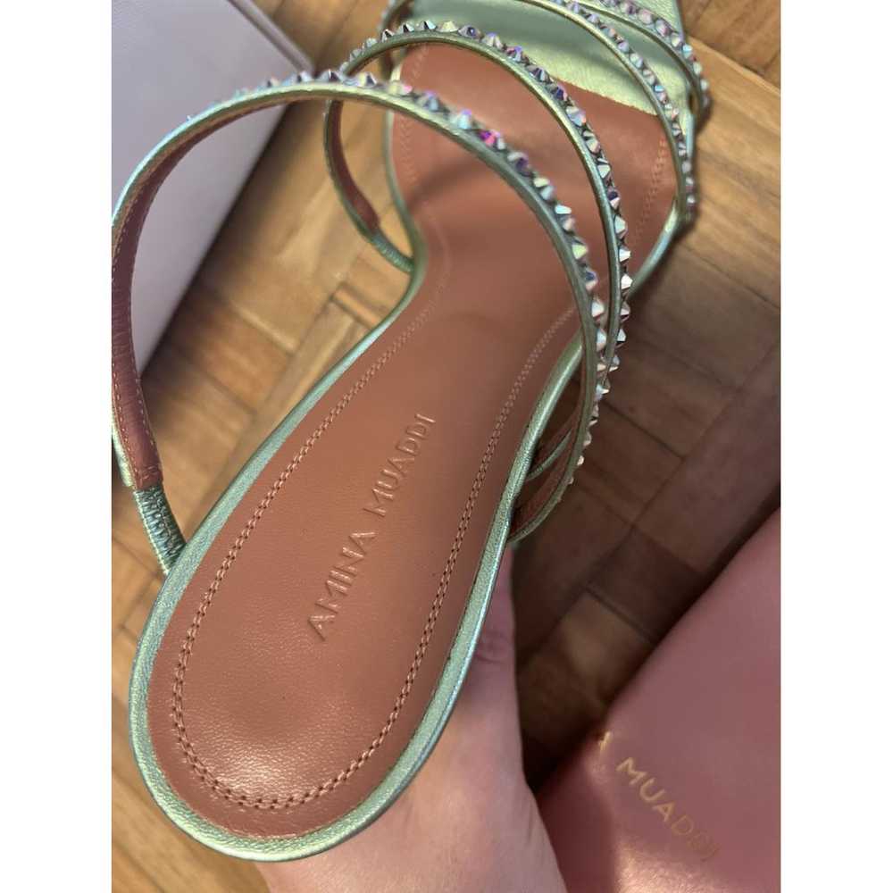 Amina Muaddi Naima leather sandals - image 5