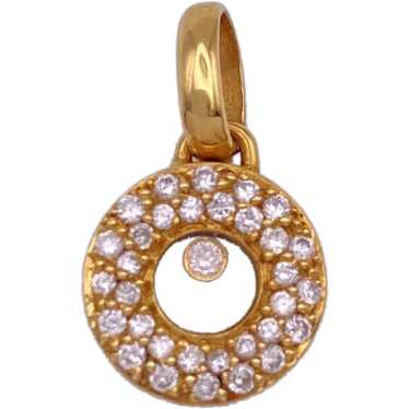 Floating Diamond Chopard Happy Style Pendant 18K … - image 1