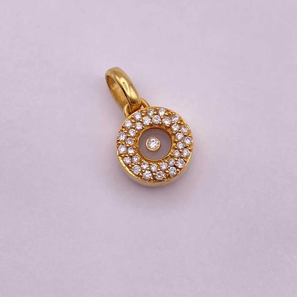 Floating Diamond Chopard Happy Style Pendant 18K … - image 3