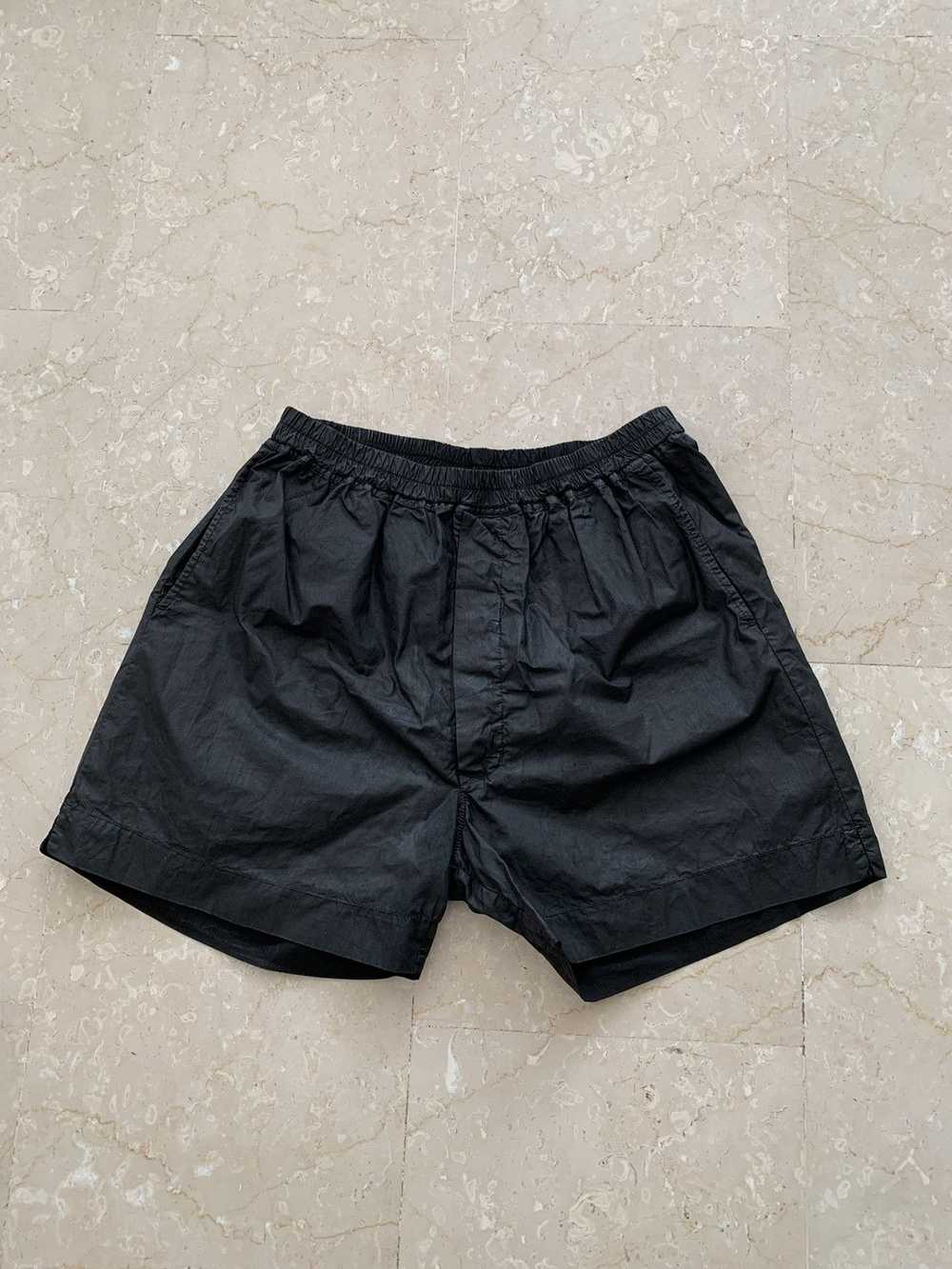 Rick Owens Drkshdw Waxed lightweight cotton shorts - image 1