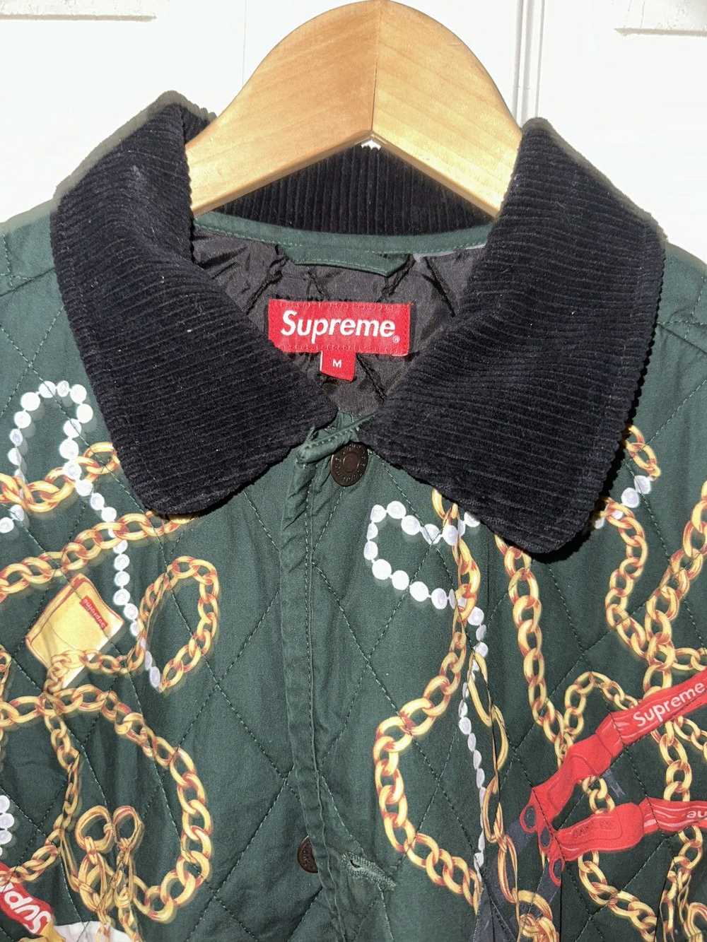 Supreme Supreme Chains Quilted Jacket green - image 2