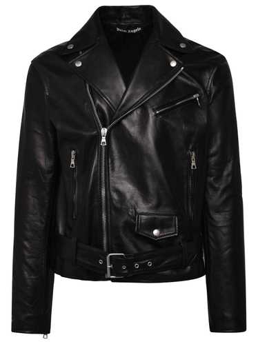 Palm Angels Palm Angels Black Leather Jacket Size… - image 1