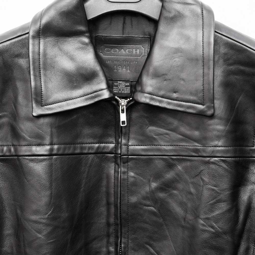 Coach × Leather × Leather Jacket Luxury Real Leat… - image 3