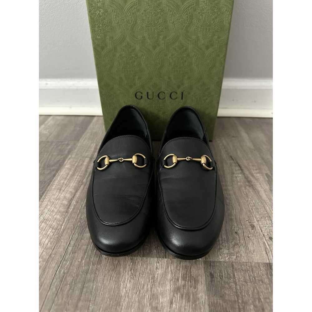 Gucci Brixton leather flats - image 10