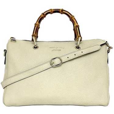 Gucci Gucci 2-way Boston bag White Bamboo 353124 … - image 1