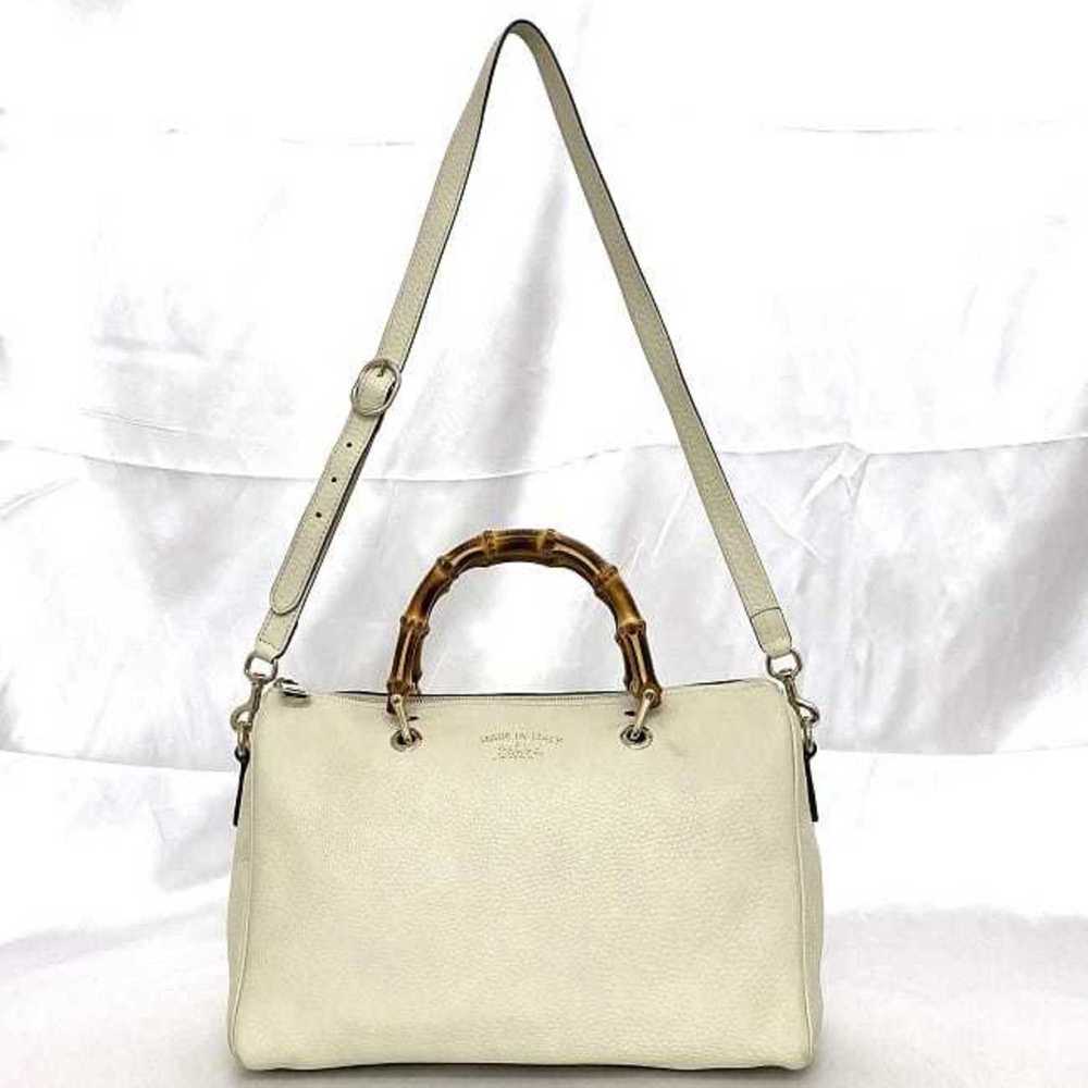 Gucci Gucci 2-way Boston bag White Bamboo 353124 … - image 3