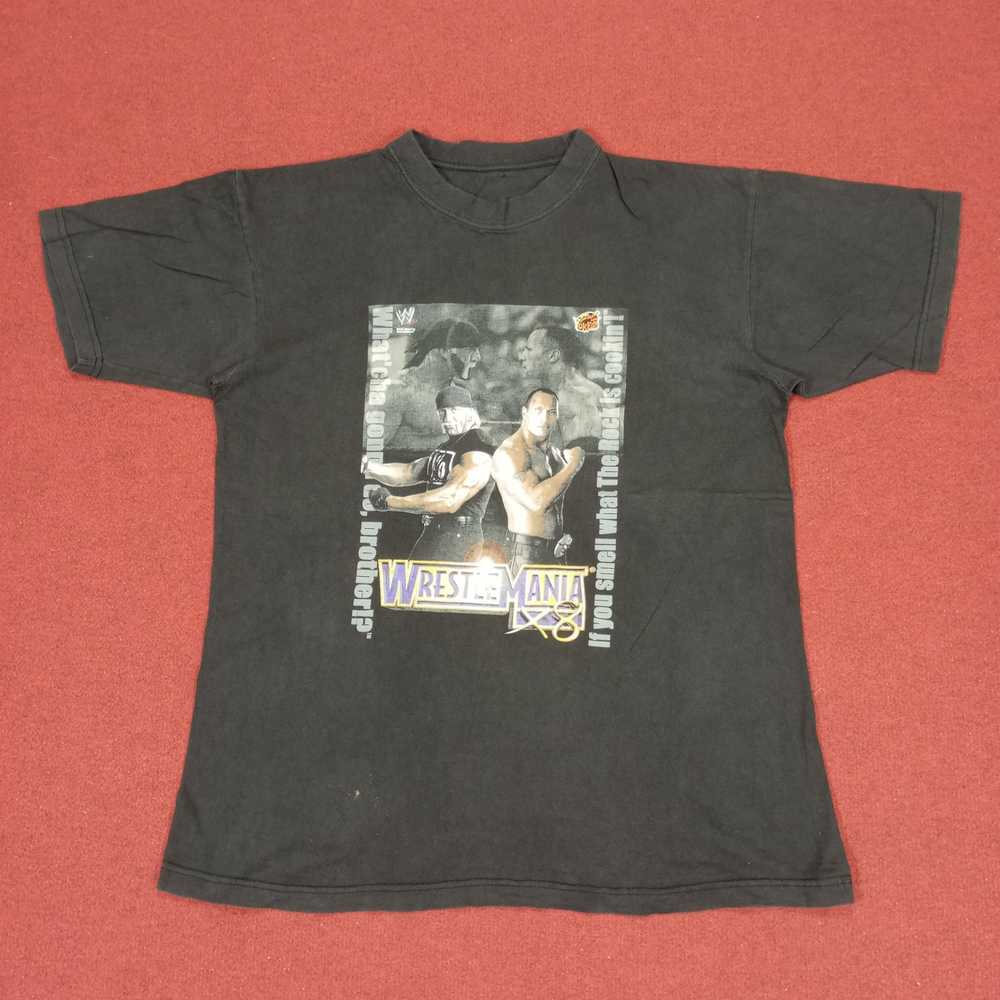 Vintage × Wwe The Rock WWE Wrestle Mania Tshirt - image 1