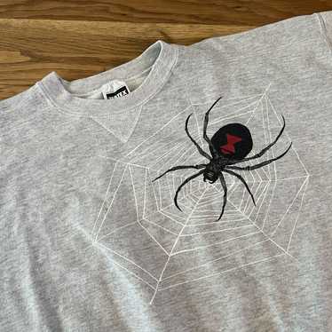 Tultex × Vintage 90s Black Widow Spider Crewneck … - image 1