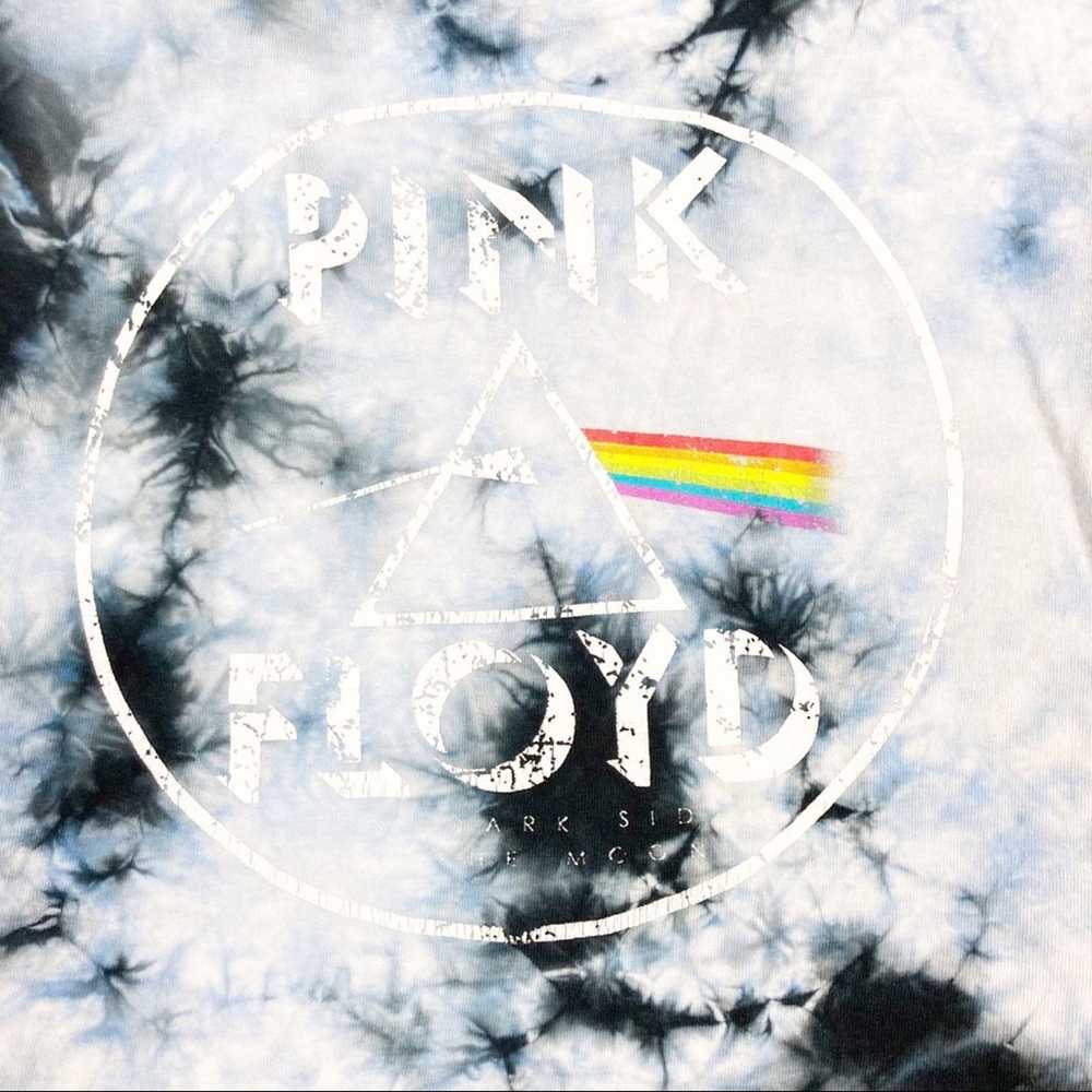 Pink Floyd Pink Floyd Blue Tie Dye Cropped Band T… - image 4