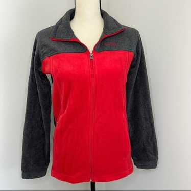 Columbia Columbia Fleece Jacket Red & Grey Kids S… - image 1