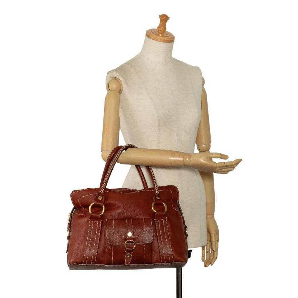Celine Celine Leather Boogie Bag Leather Handbag … - image 11