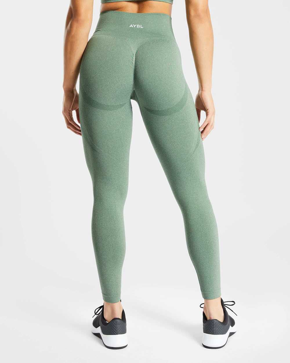 AYBL Empower Seamless Leggings - Olive Marl - image 2