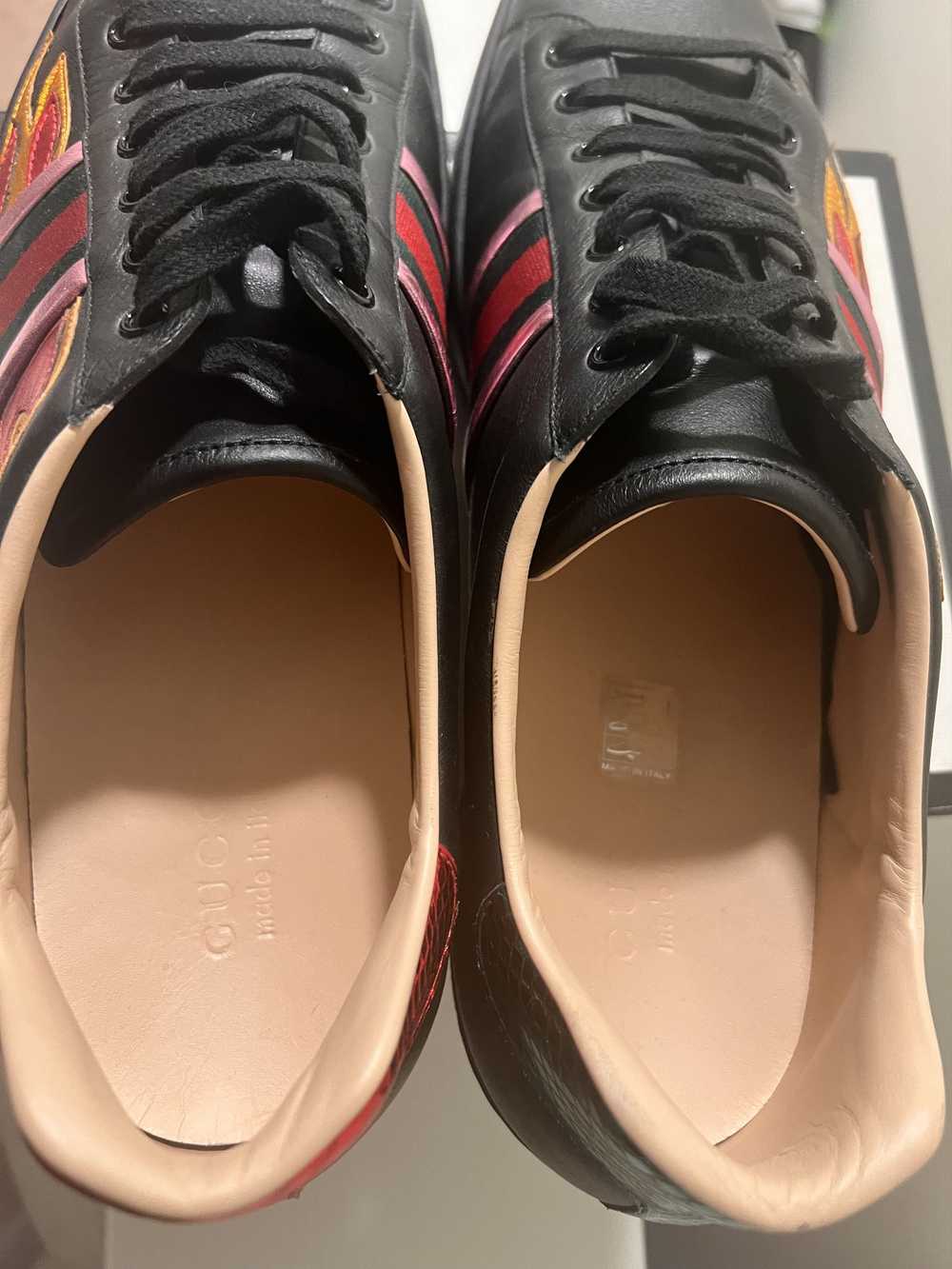 Gucci Gucci Ace Embroidered Flame Black - image 8