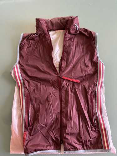 Prada Prada nylon vest in dark red and pink