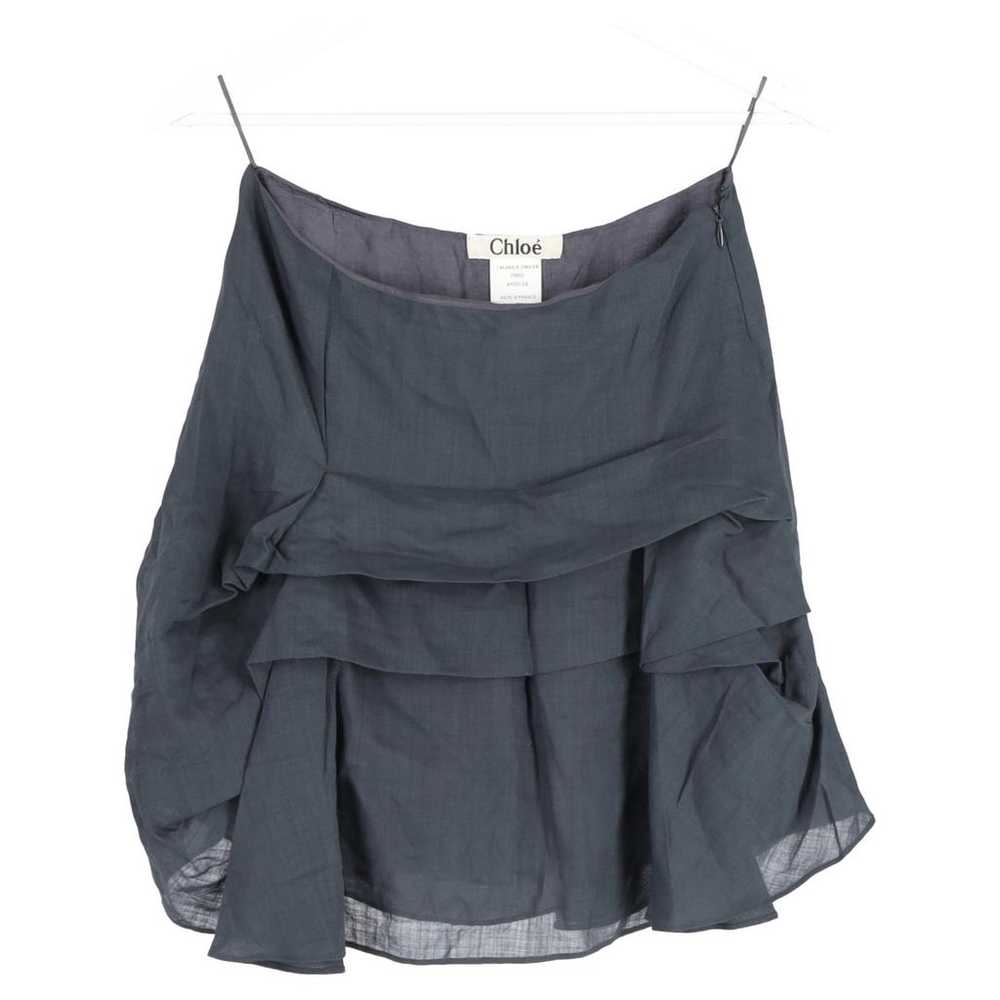 Chloé Linen mini skirt - image 4