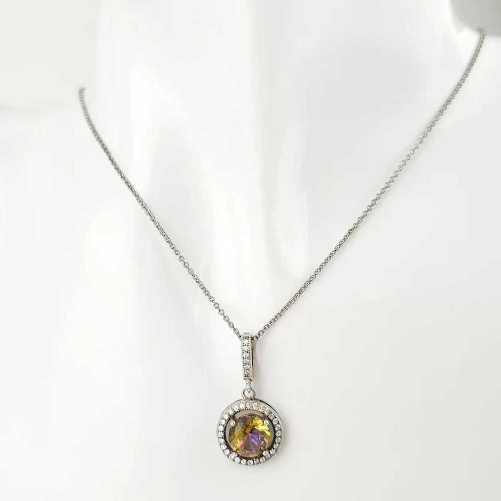 VIVAH Sterling Mystic Topaz Cubic Zirconia Pendan… - image 3