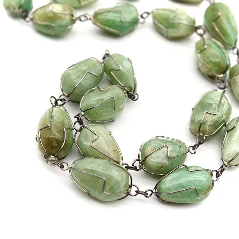 Vintage Brazilian Sterling Silver Wire-Wrapped Av… - image 4