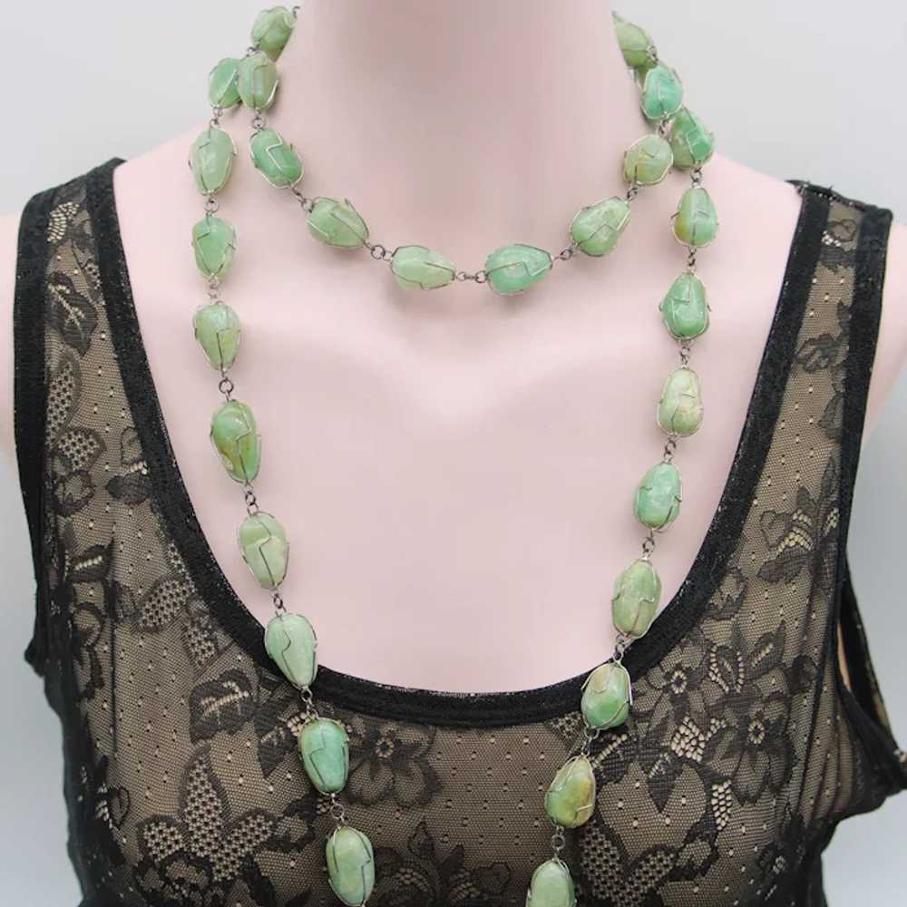 Vintage Brazilian Sterling Silver Wire-Wrapped Av… - image 5