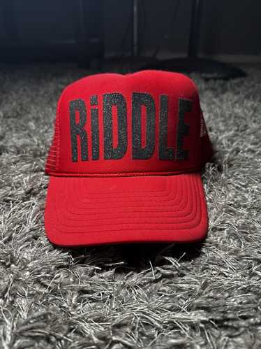 Antony Riddle Red/Black Glitter RiDDLE Trucker Hat