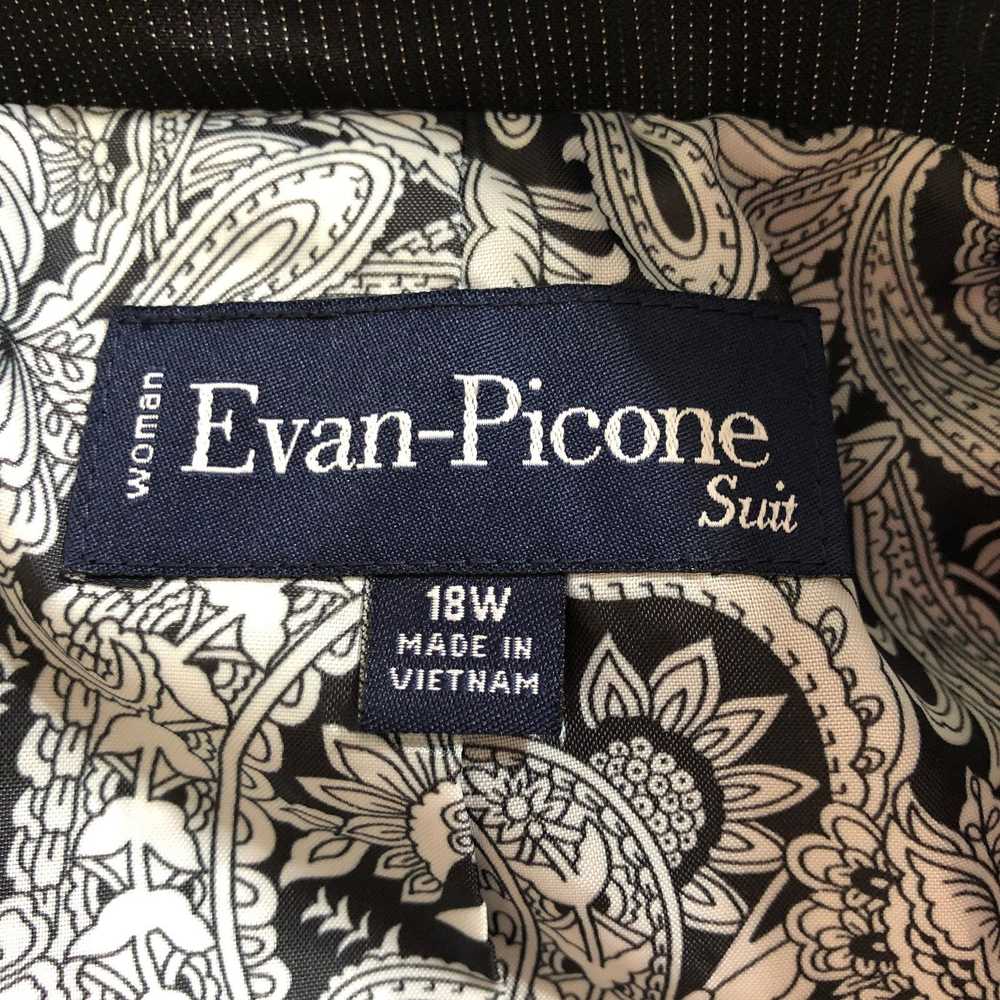 Evan Picone Pinstripe Double Flap Pocket Notch La… - image 4