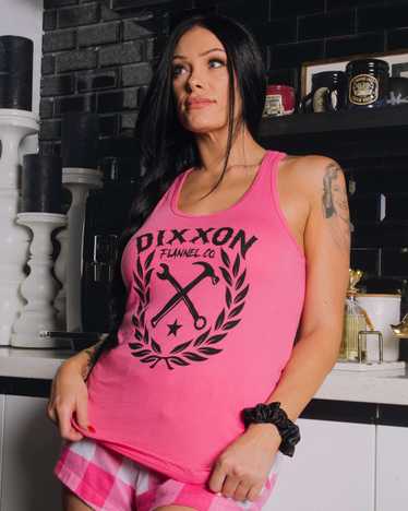 dixxon Women's Black Sketchy Crest Tank - Pink - image 1