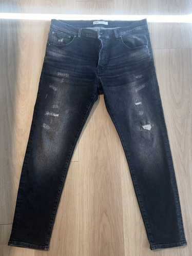 Zara Black Distressed Zara Jeans - Size 34 US