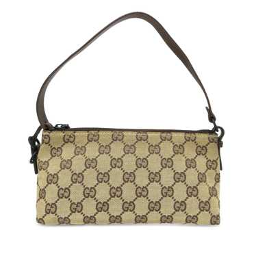 Beige Gucci GG Canvas Shoulder Bag