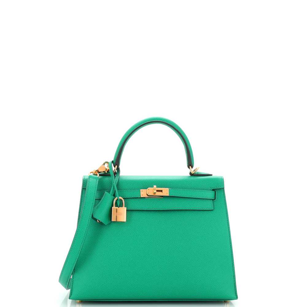 Hermes Kelly Handbag Vert Jade Epsom with Gold Ha… - image 1