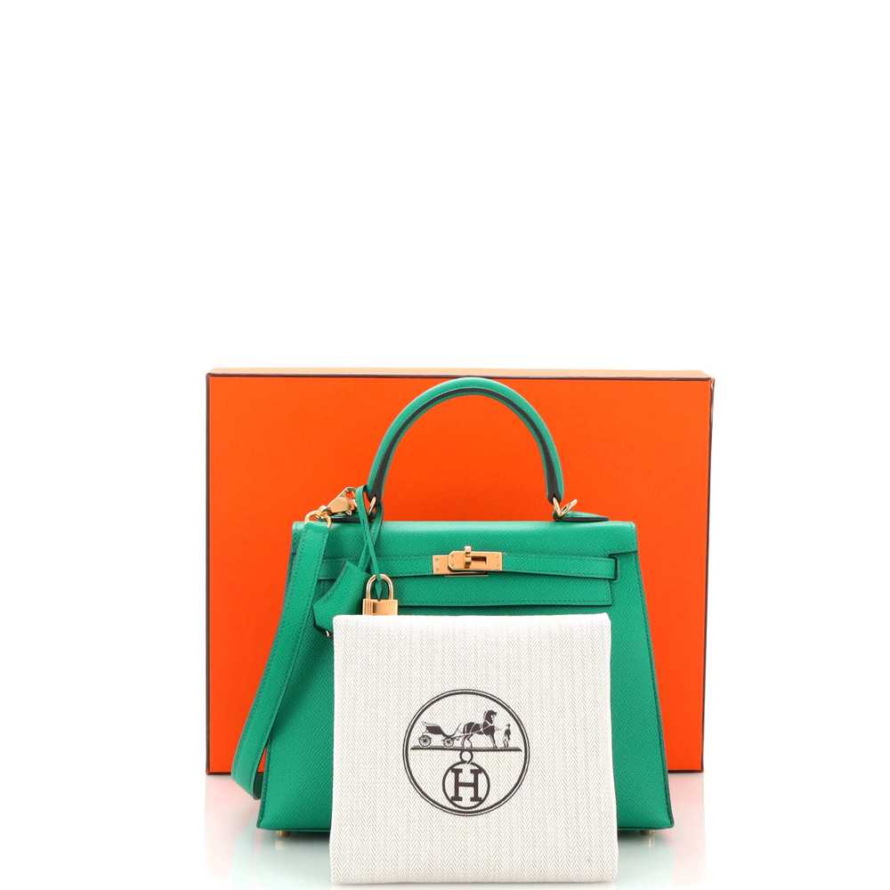 Hermes Kelly Handbag Vert Jade Epsom with Gold Ha… - image 2