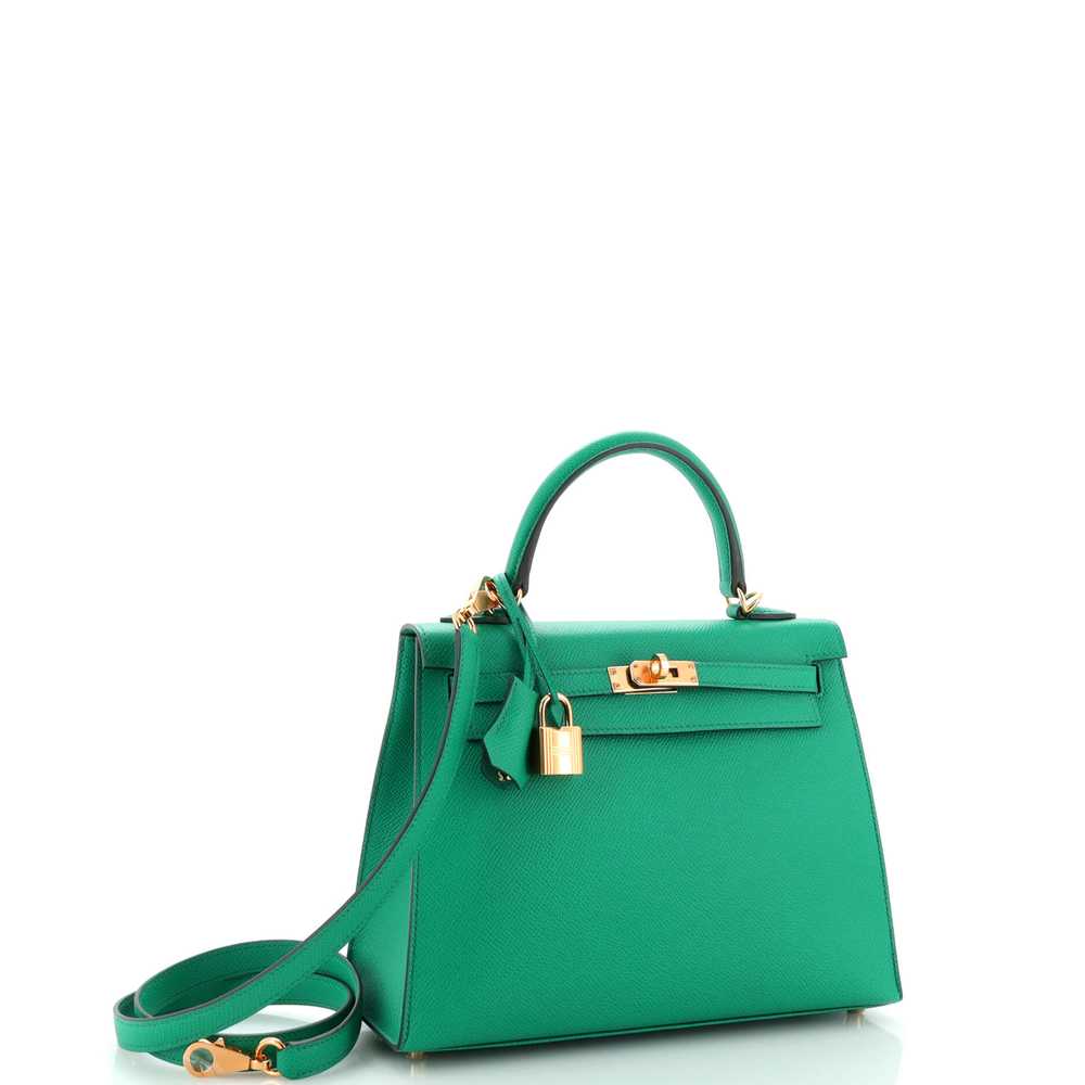 Hermes Kelly Handbag Vert Jade Epsom with Gold Ha… - image 3