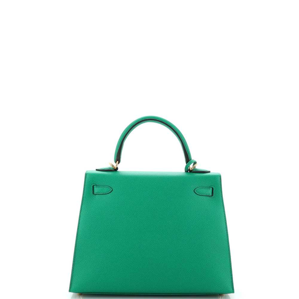 Hermes Kelly Handbag Vert Jade Epsom with Gold Ha… - image 4