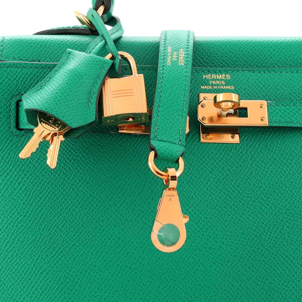 Hermes Kelly Handbag Vert Jade Epsom with Gold Ha… - image 7