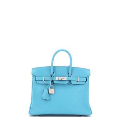 Hermes Birkin Handbag Bleu Du Nord Swift with Pall