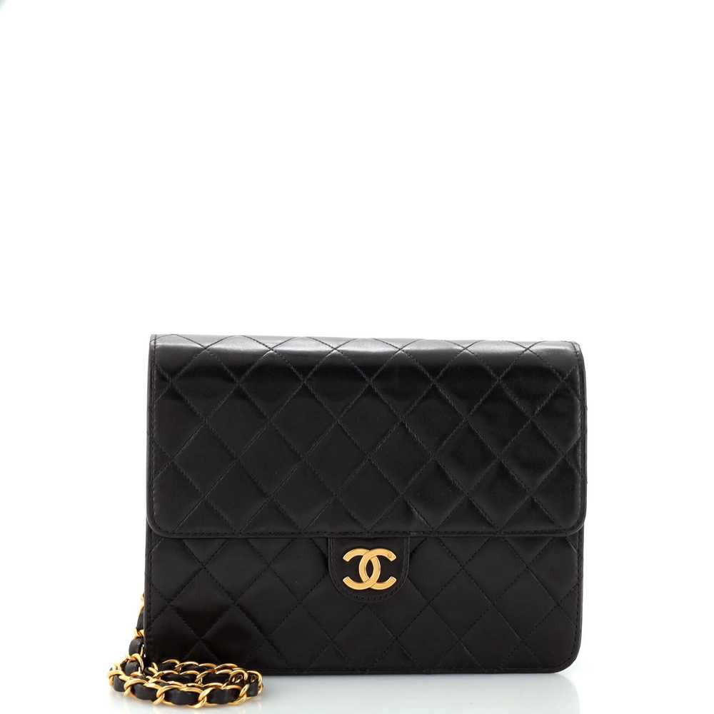 CHANEL Vintage Clutch with Chain Quilted Leather … - image 1