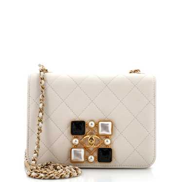 CHANEL Resin and Pearl CC Full Flap Bag Quilted C… - image 1