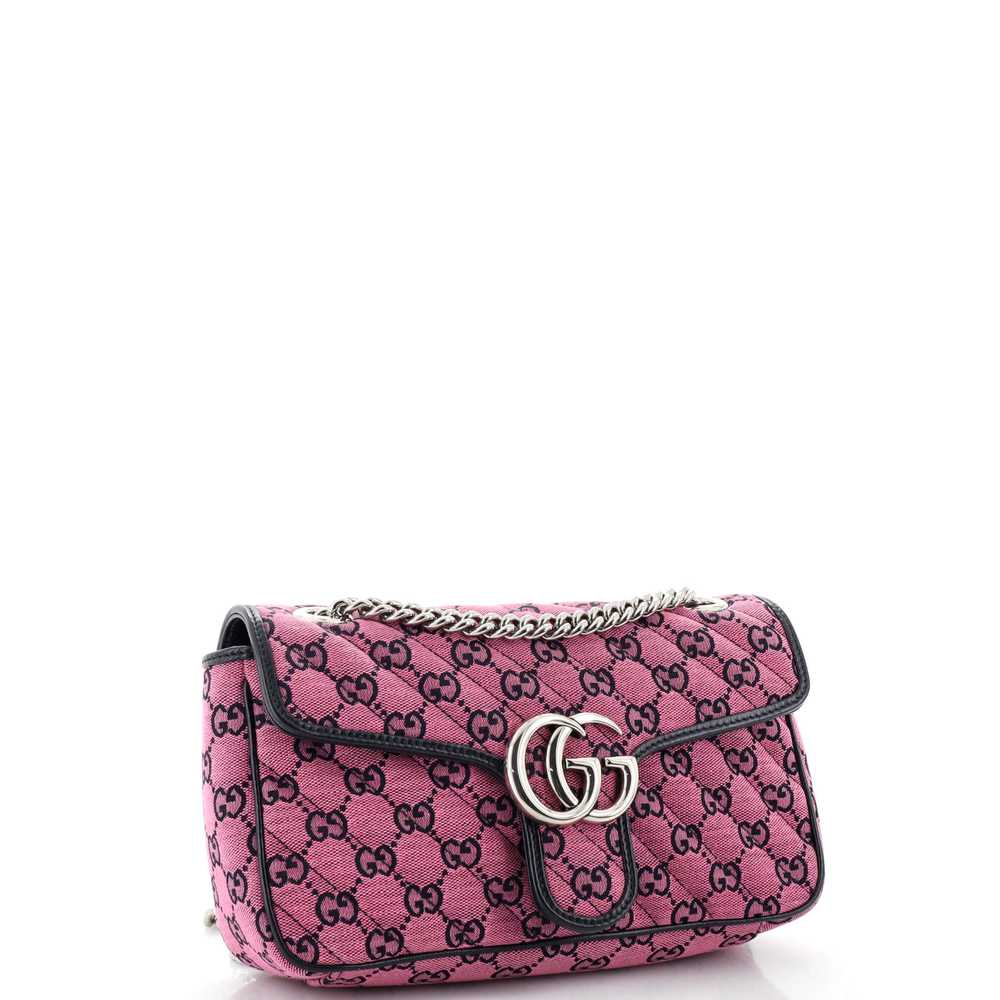 GUCCI GG Marmont Flap Bag Diagonal Quilted GG Can… - image 2