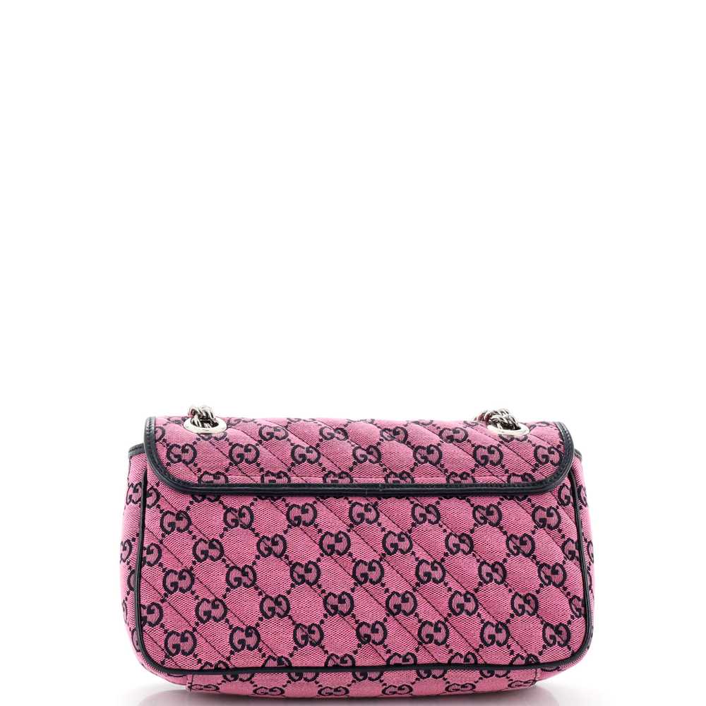 GUCCI GG Marmont Flap Bag Diagonal Quilted GG Can… - image 3