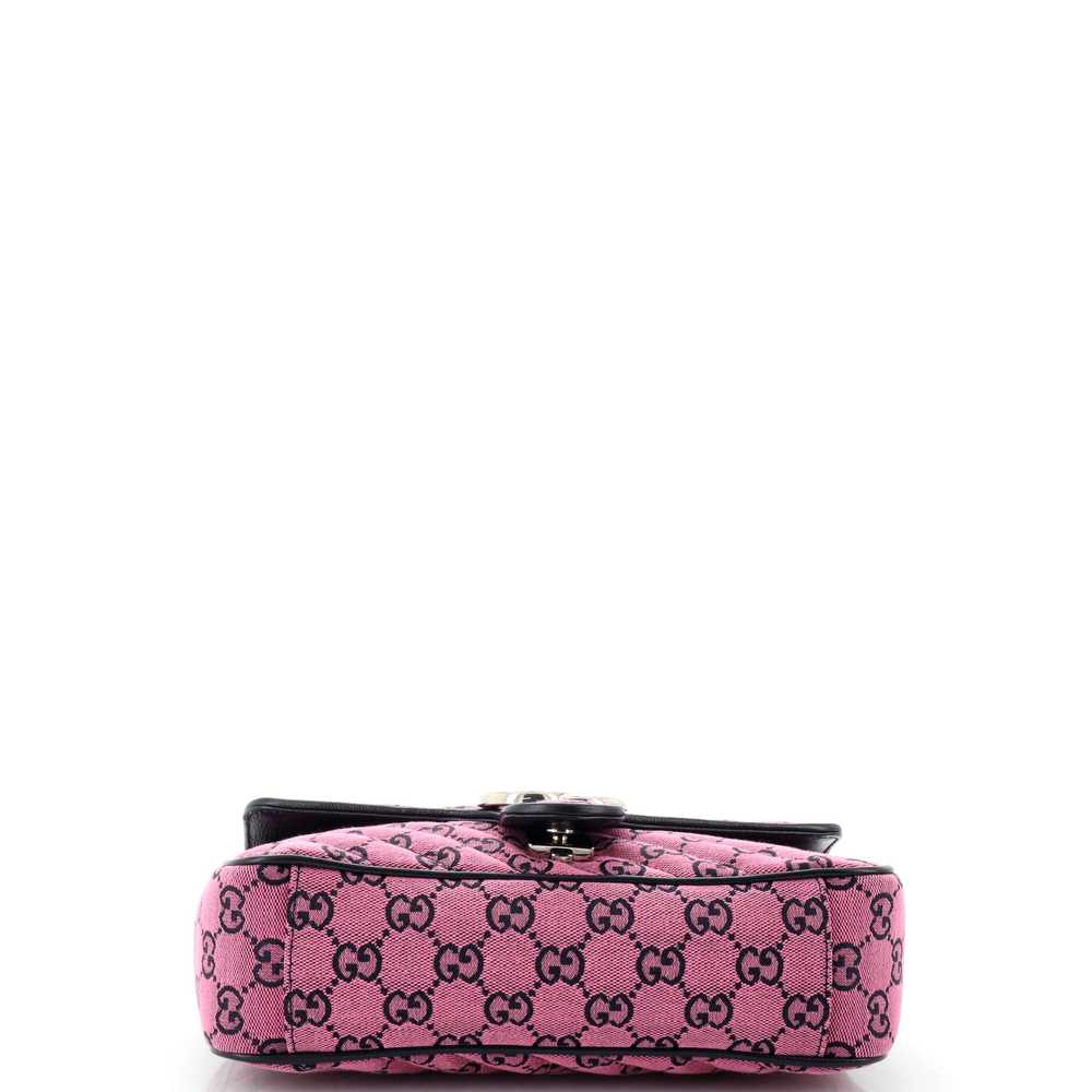 GUCCI GG Marmont Flap Bag Diagonal Quilted GG Can… - image 4