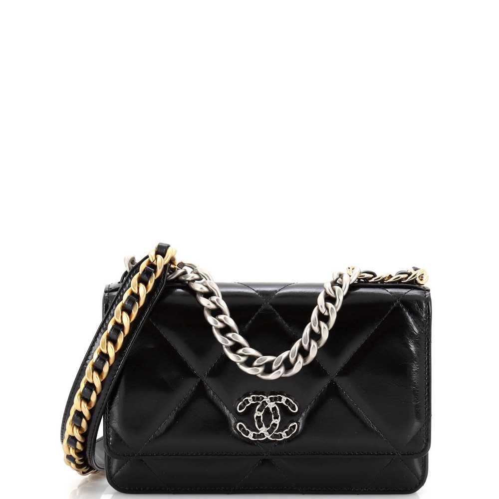 CHANEL 19 Wallet on Chain Quilted Glazed Calfskin - image 1