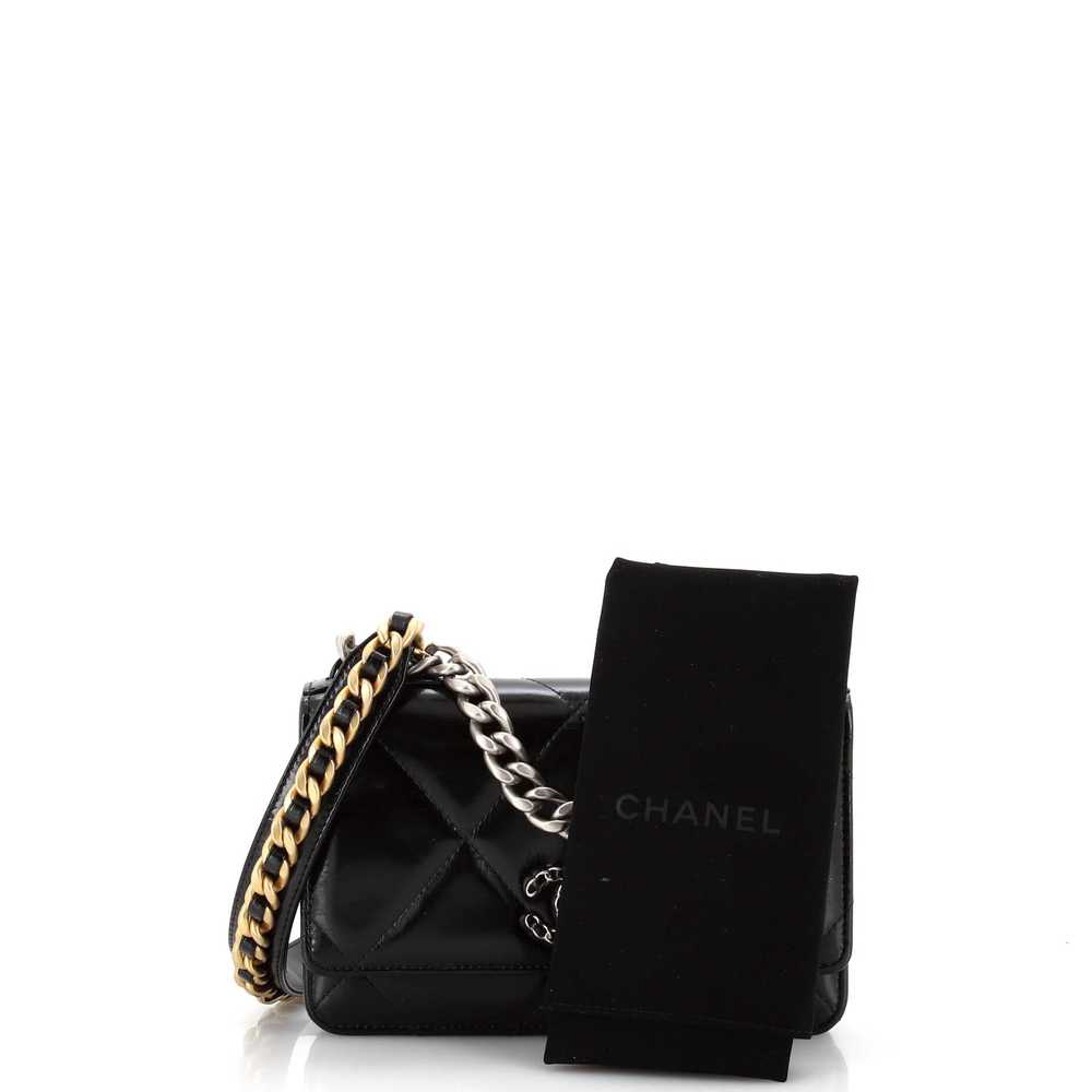 CHANEL 19 Wallet on Chain Quilted Glazed Calfskin - image 2