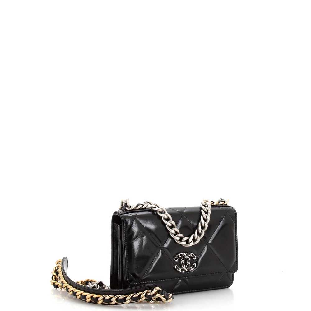 CHANEL 19 Wallet on Chain Quilted Glazed Calfskin - image 3