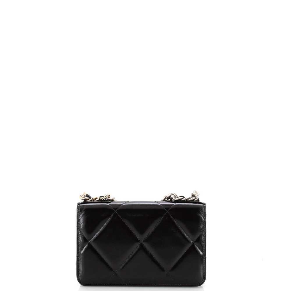 CHANEL 19 Wallet on Chain Quilted Glazed Calfskin - image 4