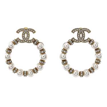 CHANEL CC Circle Hoop Earrings