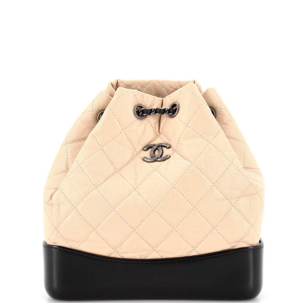 CHANEL Gabrielle Backpack Quilted Aged Calfskin S… - image 1