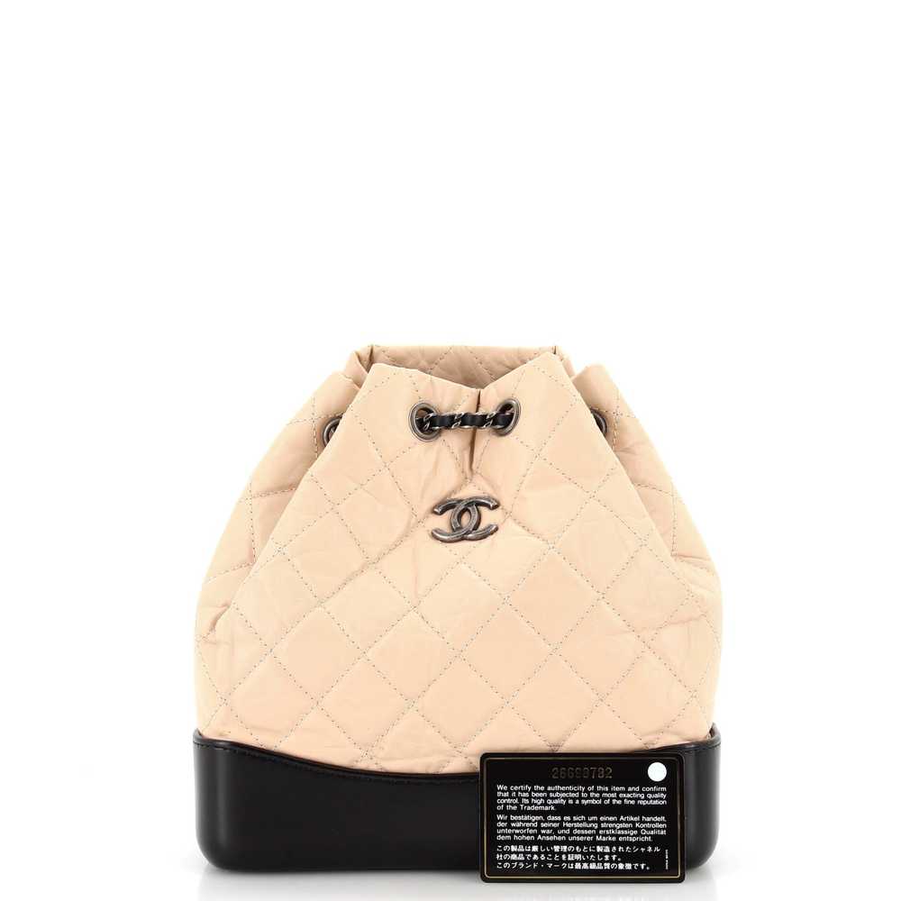 CHANEL Gabrielle Backpack Quilted Aged Calfskin S… - image 2